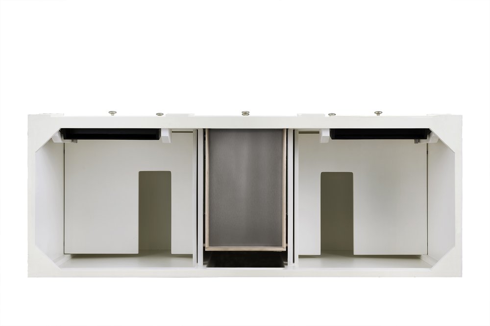 James Martin - Bristol 60" Double Vanity Cabinet, Bright White - 157-V60D-M-BW view 2