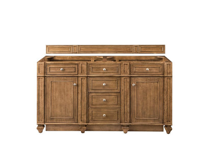 James Martin - Bristol 60" Double Vanity Cabinet, Saddle Brown - 157-V60D-M-SBR view 1