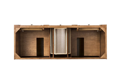 James Martin - Bristol 60" Double Vanity, Saddle Brown, w/ 3 CM Siberian Silestone Top - 157-V60D-SBR-3SFR view 5