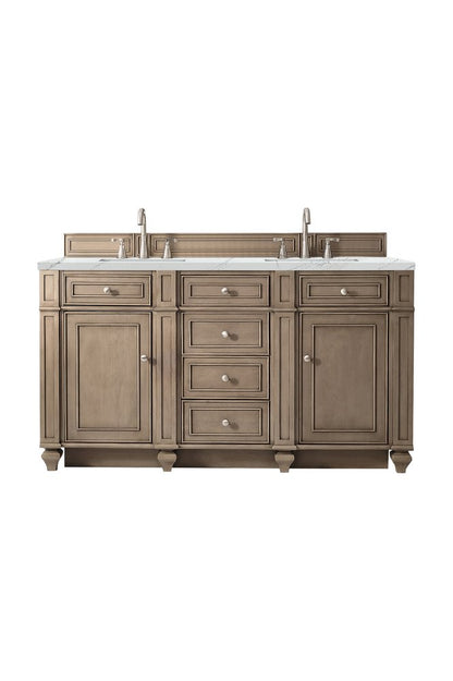 James Martin - Bristol 60" Double Vanity, Whitewashed Walnut w/ 3 CM Ethereal Noctis Silestone Top w/FreePower Wireless Charger - 157-V60D-WW-FENC view 1