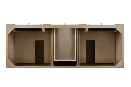 James Martin - Bristol 60" Double Vanity, Whitewashed Walnut w/ 3 CM Parisien Bleu Silestone Top - 157-V60D-WW-3PBL view 5