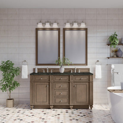 James Martin - Bristol 60" Double Vanity, Whitewashed Walnut, w/ 3 CM Phantome Eclos Top - 157-V60D-WW-3PHT view 2