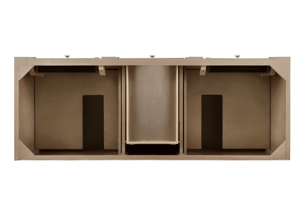 James Martin - Bristol 60" Double Vanity, Whitewashed Walnut, w/ 3 CM Phantome Eclos Top - 157-V60D-WW-3PHT view 5