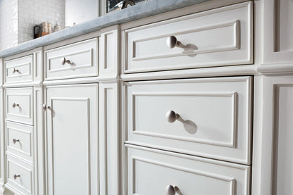 James Martin - Bristol 60" Single Vanity, Bright White w/ 3 CM Carrara Marble Top - 157-V60S-BW-3CAR view 5