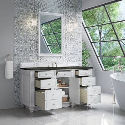 James Martin - Bristol 60" Single Vanity, Bright White, w/ 3 CM Phantome Eclos Top - 157-V60S-BW-3PHT view 4