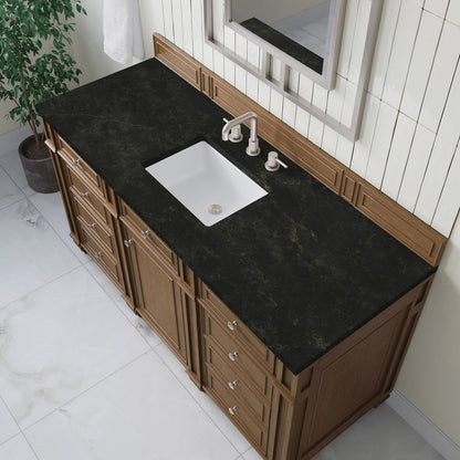 James Martin - Bristol 60" Single Vanity, Saddle Brown, w/ 3 CM Phantome Eclos Top - 157-V60S-SBR-3PHT view 5
