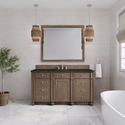 James Martin - Bristol 60" Single Vanity Whitewashed Walnut, w/ 3 CM Phantome Eclos Top - 157-V60S-WW-3PHT view 2