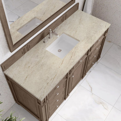 James Martin - Bristol 60" Single Vanity Whitewashed Walnut, w/ 3 CM Tajnar Eclos Top - 157-V60S-WW-3TJR view 5