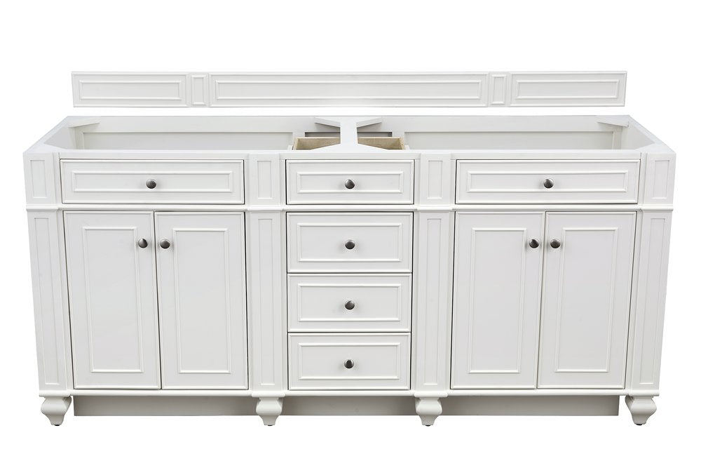 James Martin - Bristol 72" Double Vanity Cabinet, Bright White - 157-V72-M-BW view 1