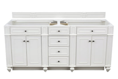 James Martin - Bristol 72" Double Vanity Cabinet, Bright White - 157-V72-M-BW view 1
