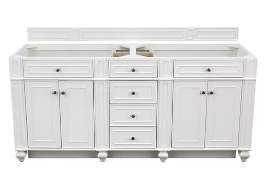 James Martin - Bristol 72" Double Vanity Cabinet, Bright White - 157-V72-M-BW view 1
