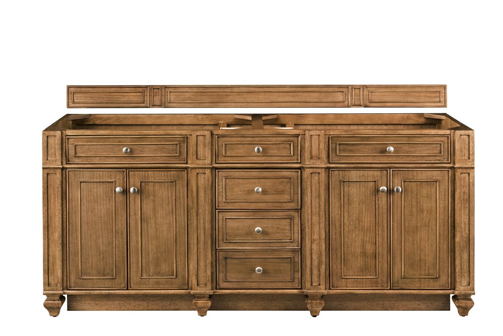James Martin - Bristol 72" Double Vanity Cabinet, Saddle Brown - 157-V72-M-SBR view 1