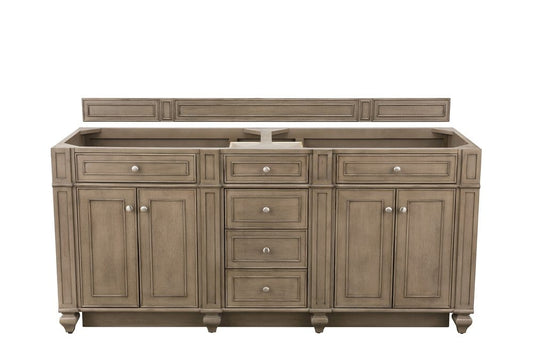 James Martin - Bristol 72" Double Vanity Cabinet, Whitewashed Walnut - 157-V72-M-WW view 1