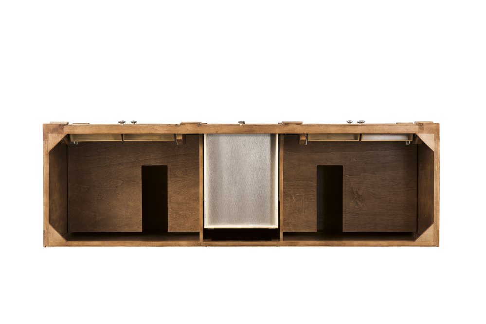 James Martin - Bristol 72" Double Vanity, Saddle Brown, w/ 3 CM Siberian Silestone Top - 157-V72-SBR-3SFR view 5