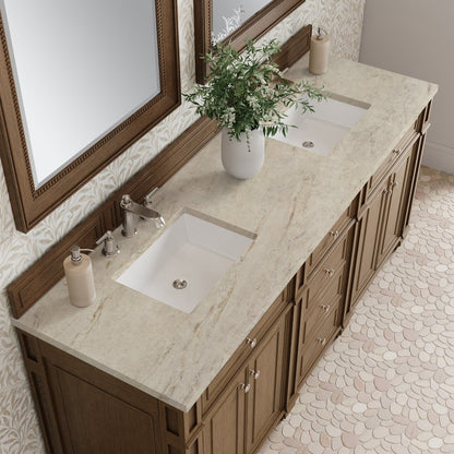 James Martin - Bristol 72" Double Vanity, Saddle Brown, w/ 3 CM Tajnar Eclos Top - 157-V72-SBR-3TJR view 6