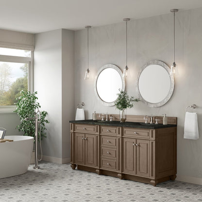 James Martin - Bristol 72" Double Vanity, Whitewashed Walnut, w/ 3 CM Phantome Eclos Top - 157-V72-WW-3PHT view 3