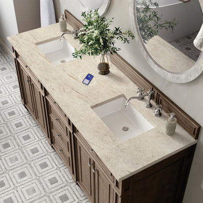 James Martin - Bristol 72" Double Vanity, Whitewashed Walnut, w/ 3 CM Tajnar Eclos Top w/FreePower Wireless Charger - 157-V72-WW-FTJR view 6