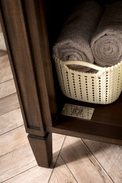 James Martin - Britannia 24" Single Vanity, Mid-Century Acacia w/ White Glossy Composite Stone Top - E652V24MCAWG view 6