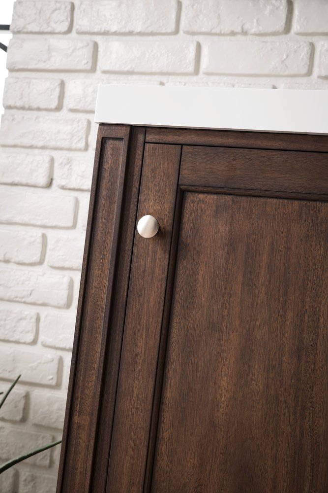 James Martin - Britannia 24" Single Vanity, Mid-Century Acacia w/ White Glossy Composite Stone Top - E652V24MCAWG view 7