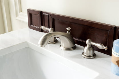 James Martin - Brittany 30" Single Vanity, Burnished Mahogany w/ 3 CM Carrara Marble Top - 650-V30-BNM-3CAR view 7