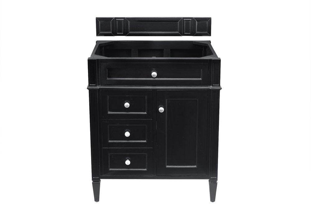 James Martin - Brittany 30" Single Vanity Cabinet, Black Onyx - 650-V30-BKO view 1