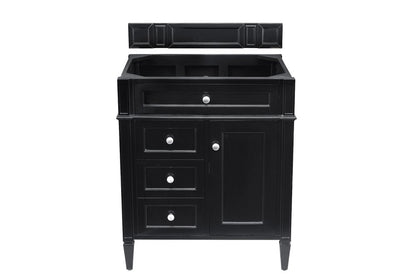 James Martin - Brittany 30" Single Vanity Cabinet, Black Onyx - 650-V30-BKO view 1