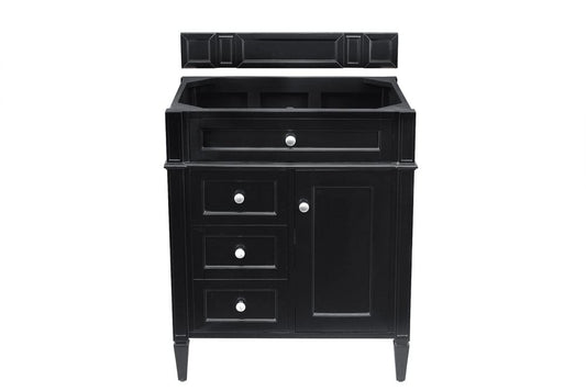 James Martin - Brittany 30" Single Vanity Cabinet, Black Onyx - 650-V30-BKO view 1
