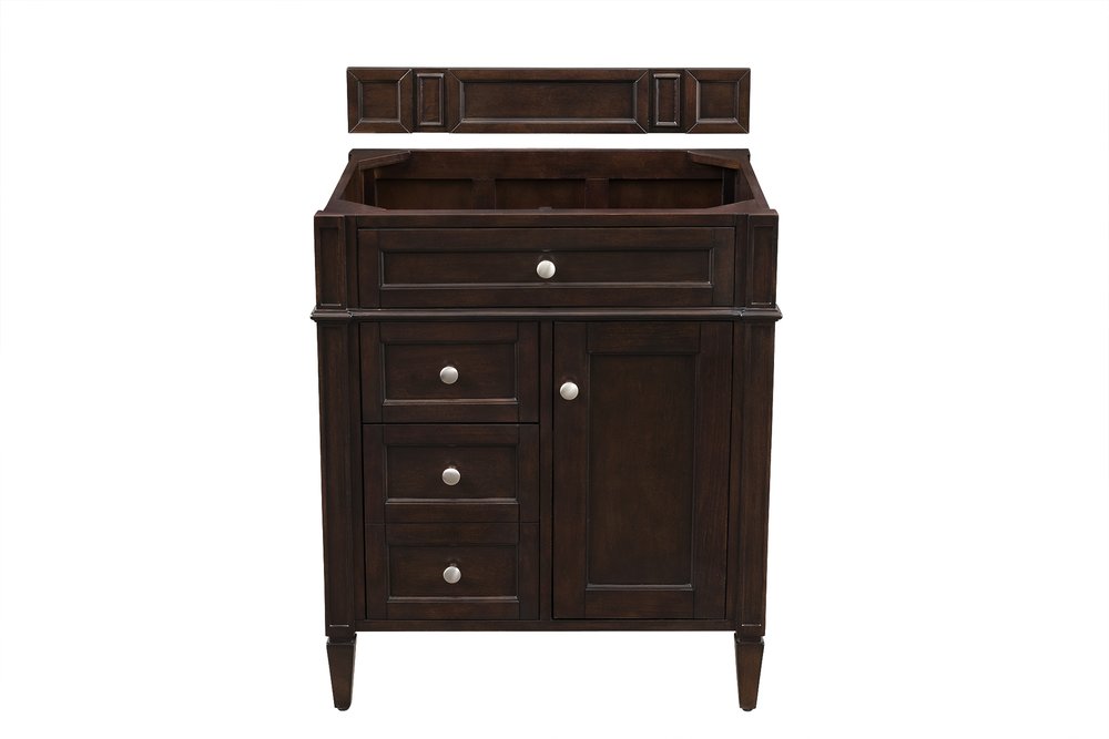 James Martin - Brittany 30" Single Vanity Cabinet, Burnished Mahogany - 650-V30-BNM view 1