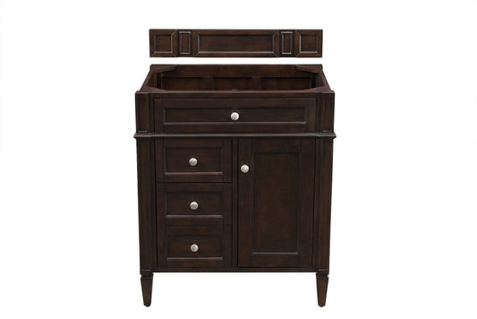 James Martin - Brittany 30" Single Vanity Cabinet, Burnished Mahogany - 650-V30-BNM view 1
