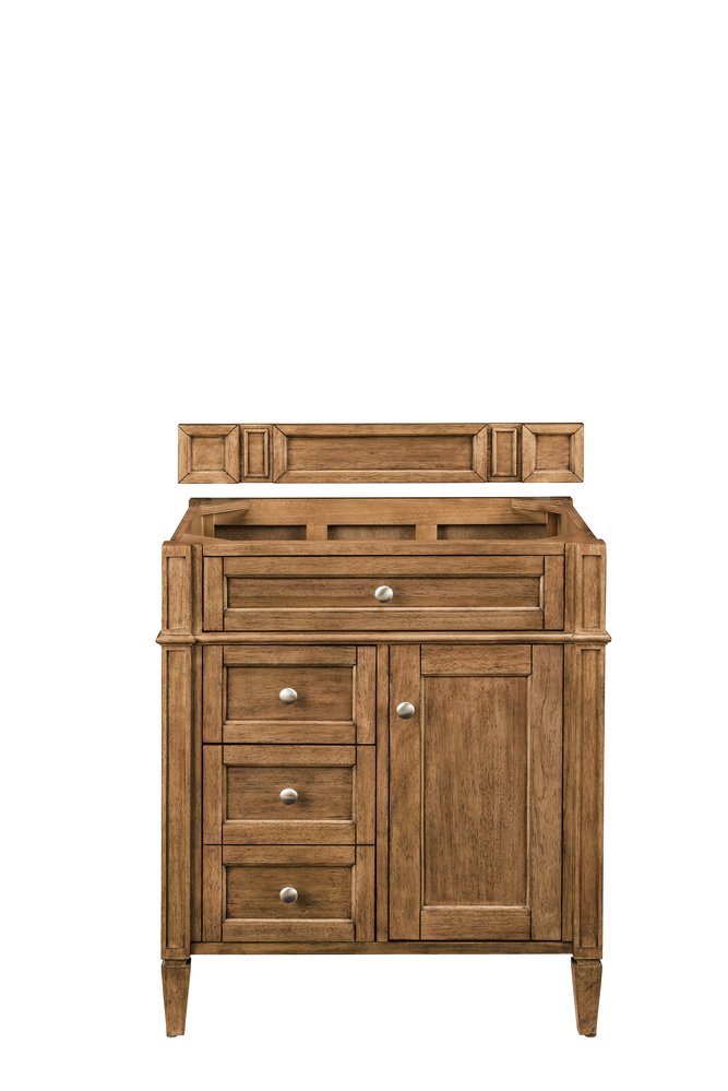 James Martin - Brittany 30" Single Vanity Cabinet, Saddle Brown - 650-V30-SBR view 1