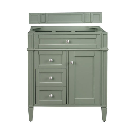 James Martin - Brittany 30" Single Vanity Cabinet, Smokey Celadon - 650-V30-SC view 1