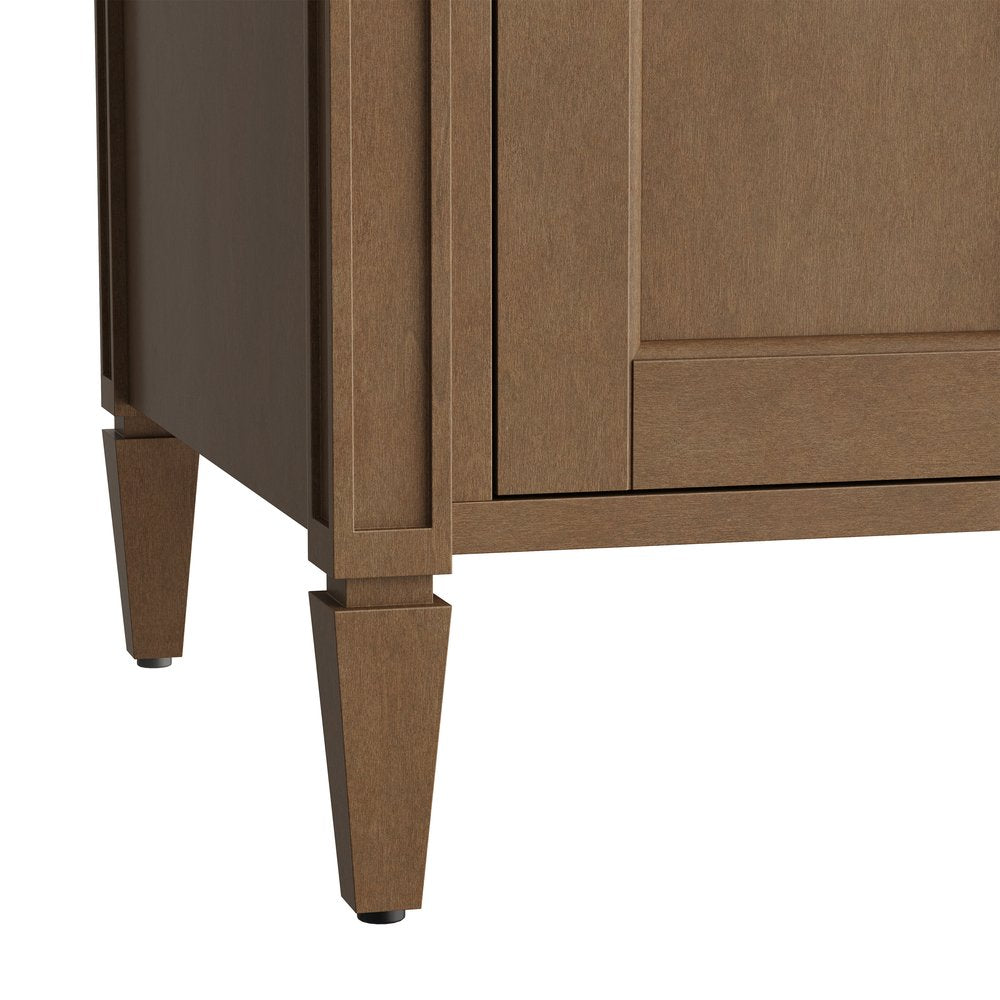 James Martin - Brittany 30" Single Vanity, Pecan w/ 3 CM Eternal Jasmine Pearl Silestone Top - 655-V30-PCN-3EJP view 13