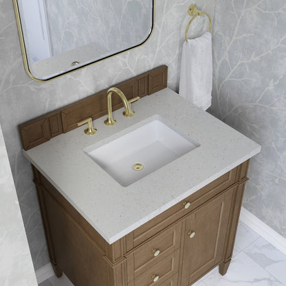 James Martin - Brittany 30" Single Vanity, Pecan w/ 3 CM Lime Delight Silestone Top - 655-V30-PCN-3LDL view 8