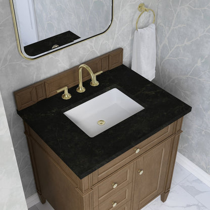 James Martin - Brittany 30" Single Vanity, Pecan w/ 3 CM Phantome Eclos Top - 655-V30-PCN-3PHT view 8