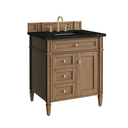 James Martin - Brittany 30" Single Vanity, Pecan w/ 3 CM Phantome Eclos Top - 655-V30-PCN-3PHT view 11