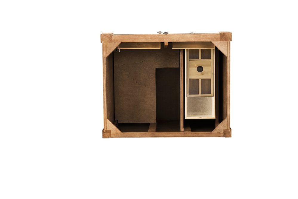 James Martin - Brittany 30" Single Vanity, Saddle Brown, w/ Single Hole 3 CM White Zeus Silestone Top & Backsplash - 650-V30-SBR-1WZ view 3