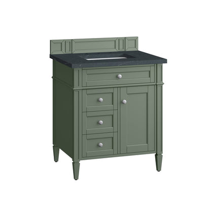 James Martin - Brittany 30" Single Vanity, Smokey Celadon w/ 3 CM Charcoal Soapstone Top - 650-V30-SC-3CSP view 6