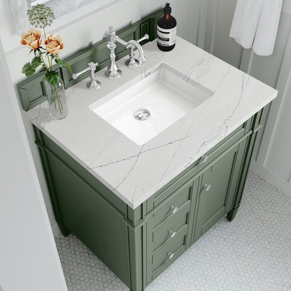 James Martin - Brittany 30" Single Vanity, Smokey Celadon w/ 3 CM Ethereal Noctis Top - 650-V30-SC-3ENC view 5