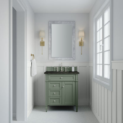 James Martin - Brittany 30" Single Vanity, Smokey Celadon, w/ 3 CM Phantome Eclos Top - 650-V30-SC-3PHT view 2