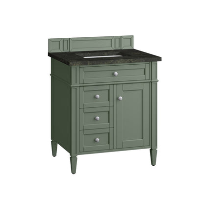 James Martin - Brittany 30" Single Vanity, Smokey Celadon, w/ 3 CM Phantome Eclos Top - 650-V30-SC-3PHT view 6