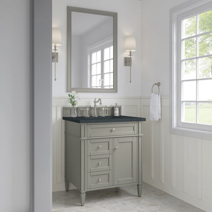 James Martin - Brittany 30" Single Vanity, Urban Gray, w/ 3 CM Charcoal Soapstone Silestone Top - 650-V30-UGR-3CSP view 3