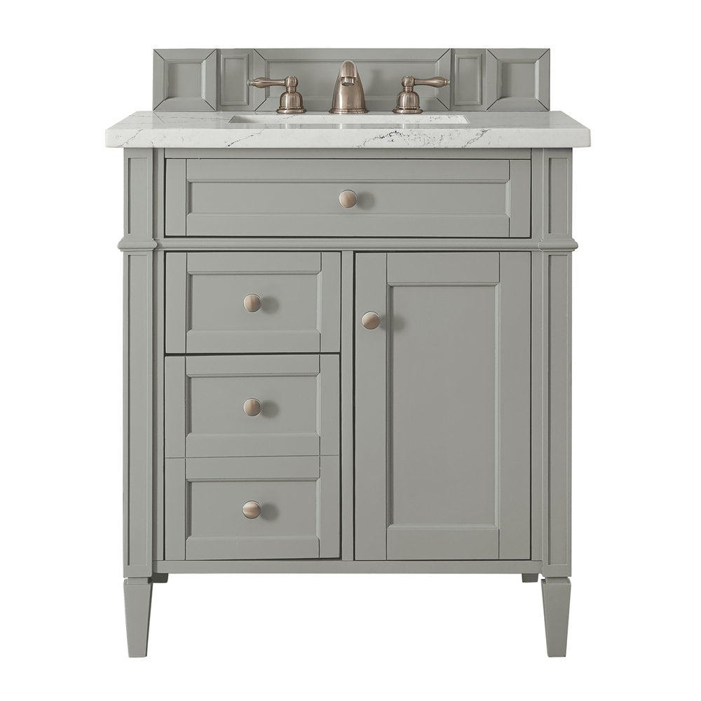 James Martin - Brittany 30" Single Vanity, Urban Gray, w/ 3 CM Ethereal Noctis Silestone Top - 650-V30-UGR-3ENC view 1