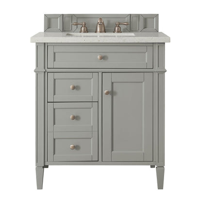 James Martin - Brittany 30" Single Vanity, Urban Gray, w/ 3 CM Lime Delight Silestone Top - 650-V30-UGR-3LDL view 1