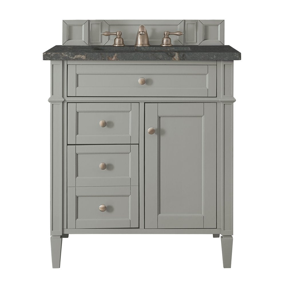 James Martin - Brittany 30" Single Vanity, Urban Gray, w/ 3 CM Parisien Bleu Silestone Top - 650-V30-UGR-3PBL view 1