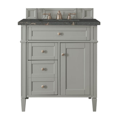 James Martin - Brittany 30" Single Vanity, Urban Gray, w/ 3 CM Parisien Bleu Silestone Top - 650-V30-UGR-3PBL view 1