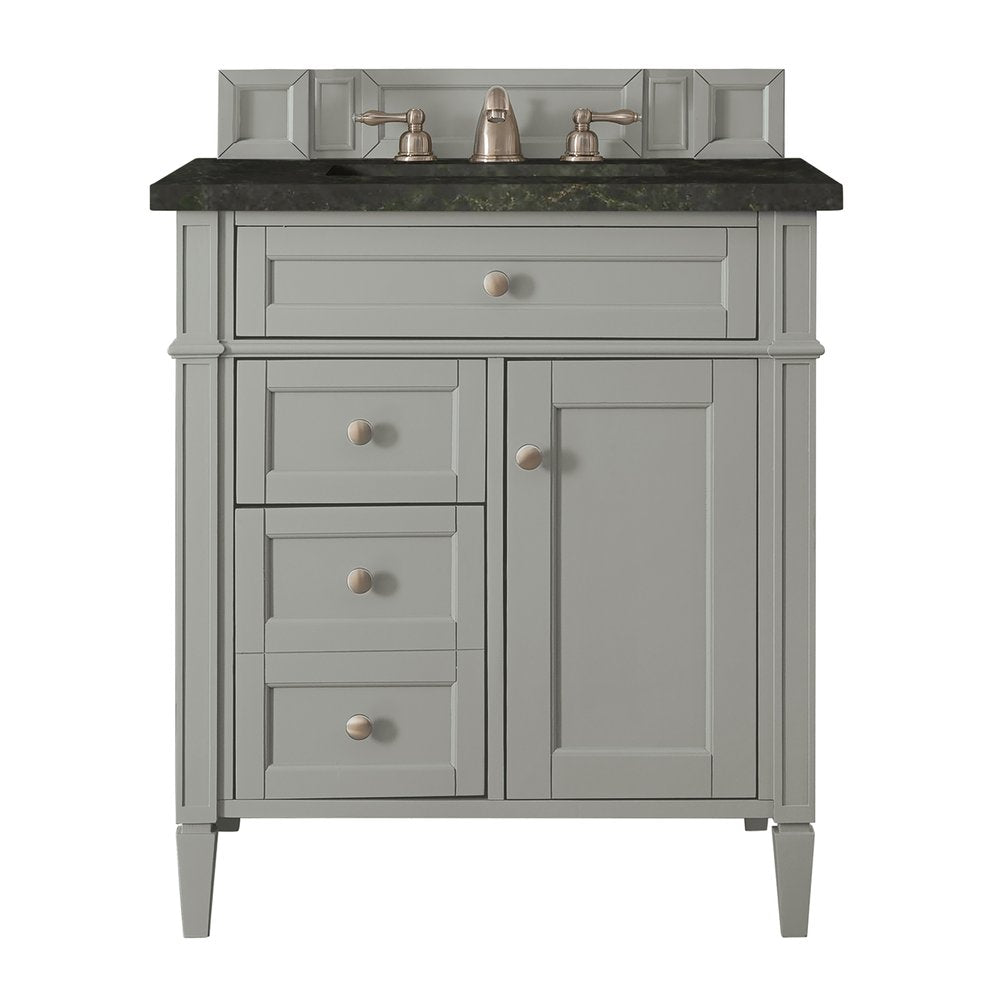 James Martin - Brittany 30" Single Vanity, Urban Gray, w/ 3 CM Phantome Eclos Top - 650-V30-UGR-3PHT view 1