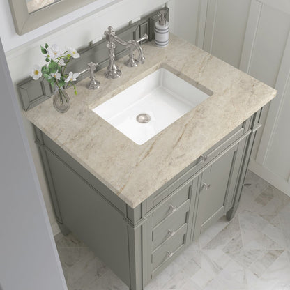 James Martin - Brittany 30" Single Vanity, Urban Gray, w/ 3 CM Tajnar Eclos Top - 650-V30-UGR-3TJR view 5