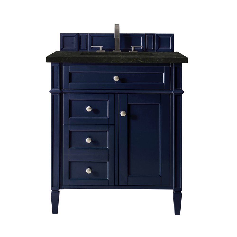 James Martin - Brittany 30" Single Vanity, Victory Blue, w/ 3 CM Phantome Eclos Top - 650-V30-VBL-3PHT view 1
