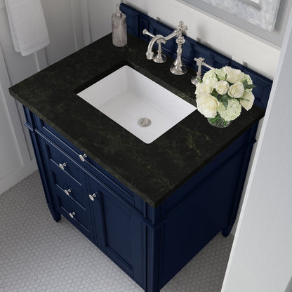 James Martin - Brittany 30" Single Vanity, Victory Blue, w/ 3 CM Phantome Eclos Top - 650-V30-VBL-3PHT view 5