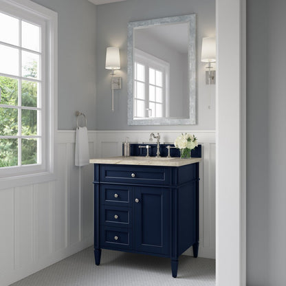 James Martin - Brittany 30" Single Vanity, Victory Blue, w/ 3 CM Tajnar Eclos Top - 650-V30-VBL-3TJR view 3